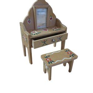 Foster & Gallagher Doll Furniture - Mini Vanity with Bench Original Box #93427